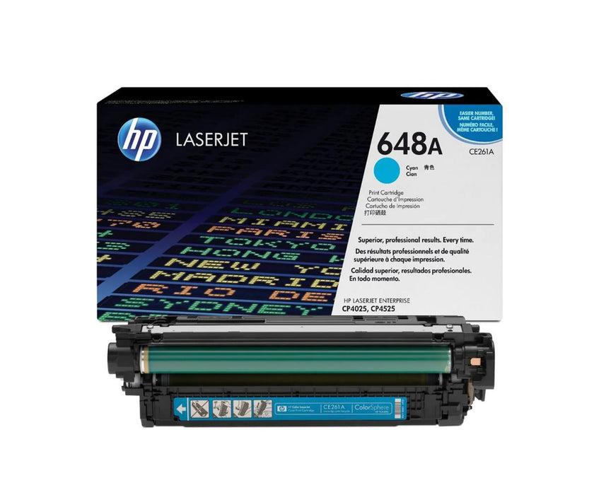 HP 648A CE261A Cyan Standard Yield Original LaserJet Toner Cartridge