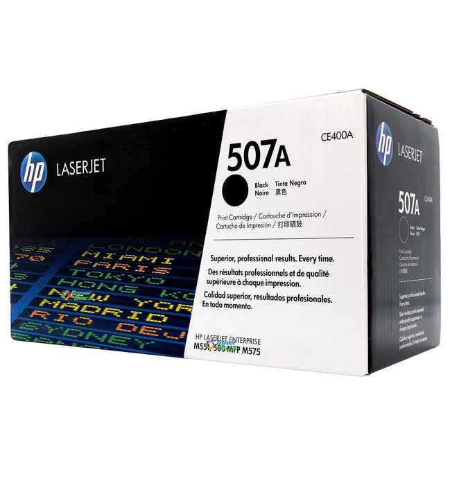 HP 507A CE400A Black Standard Yield Original LaserJet Toner Cartridge – 5,500 Pages