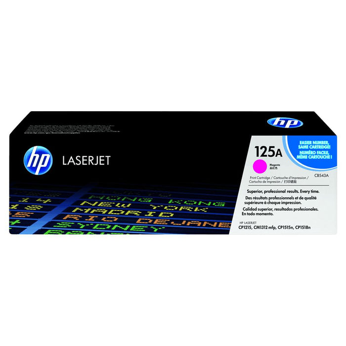 HP 125A CB543A Magenta Standard Yield Original LaserJet Toner Cartridge – 1,400 Pages