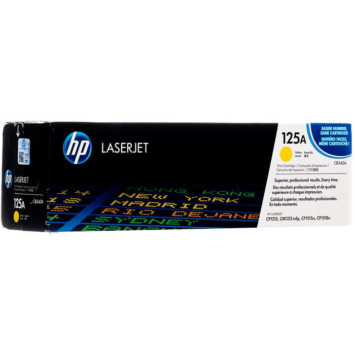 HP 125A CB542A Yellow Standard Yield Original LaserJet Toner Cartridge – 1,400 Pages