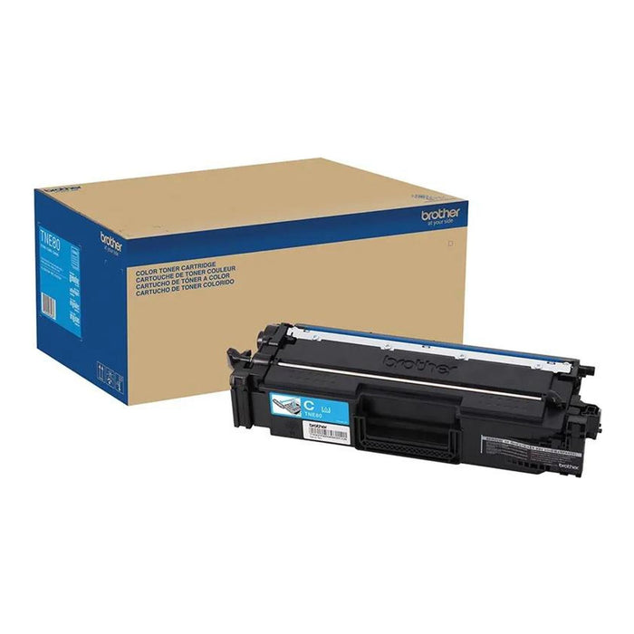 Brother TNE80C Cyan genuine toner cartridge