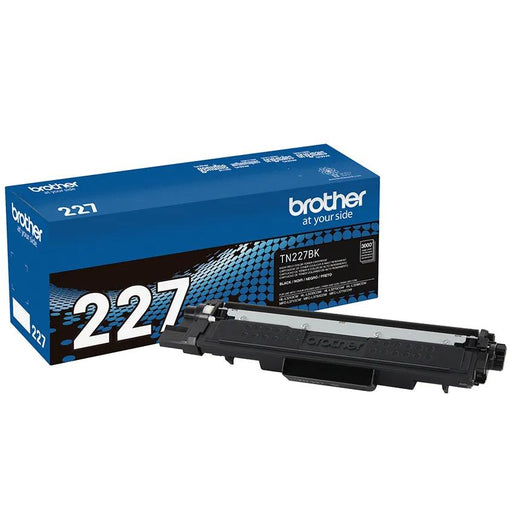 Brother TN-227BK Black genuine toner cartridge box and cartridge