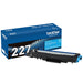 Brother TN-227C Cyan genuine toner cartridge box and cartridge