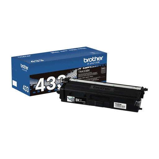 Brother TN433BK Black High-Yield Original Toner Cartridge - Up to 4,500 Pages - primary product image