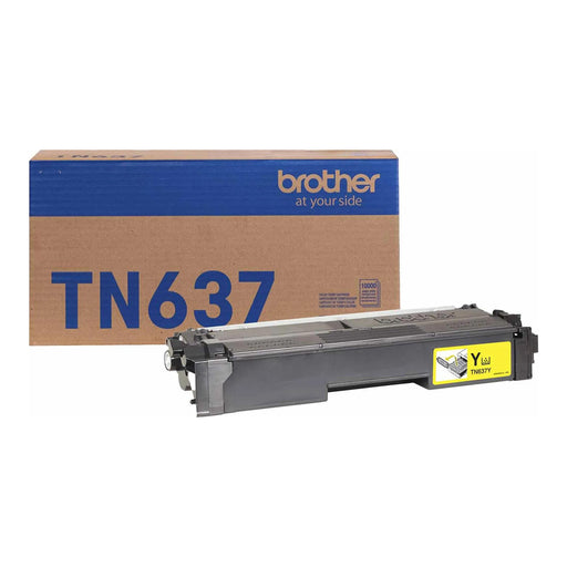 Brother TN637Y Yellow genuine toner cartridge