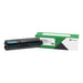 Lexmark C3210C0 cyan Return Program toner cartridge and retail box