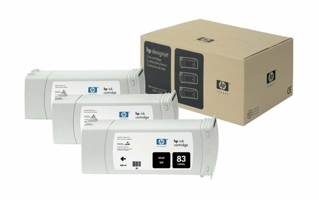 HP C5072A Black UV Ink Cartridge 3/Pack