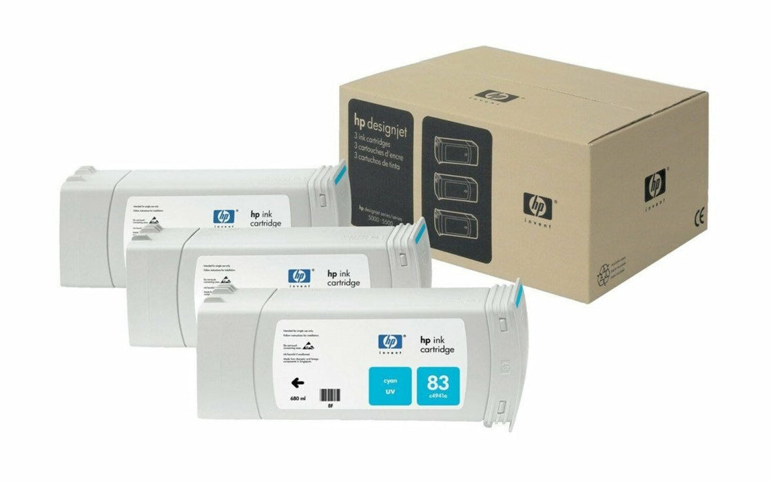 HP C5073A Cyan UV Ink Cartridge 3/Pack