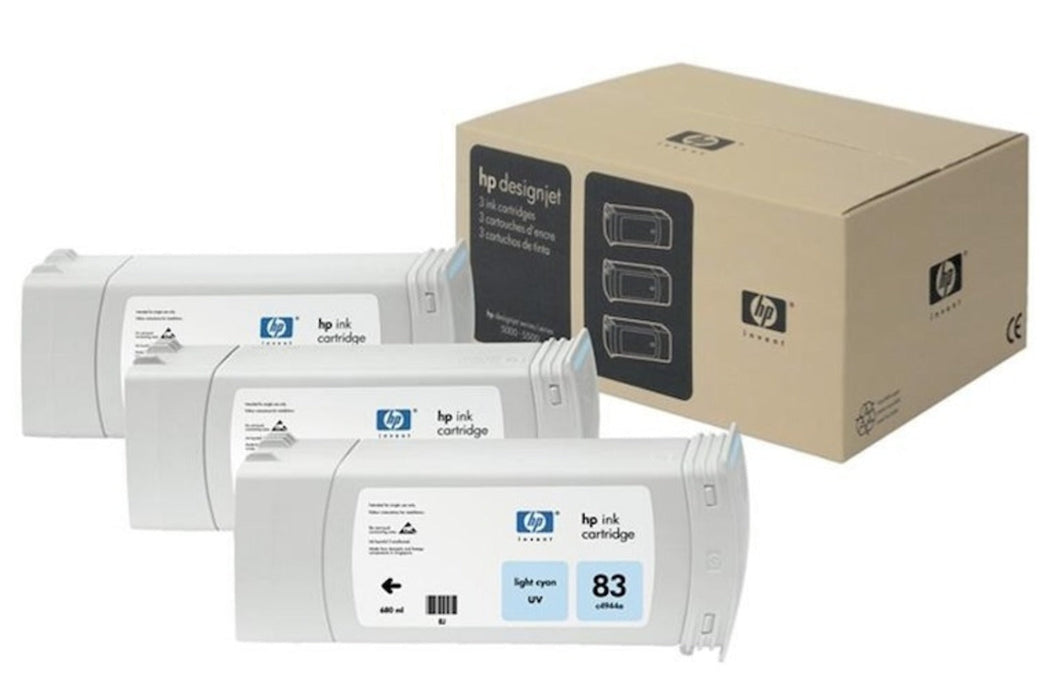 HP C5076A Light Cyan UV Ink Cartridge 3/Pack