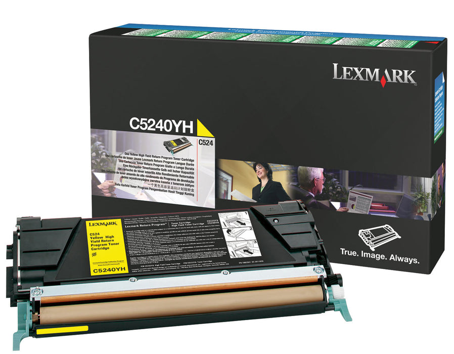 Lexmark C5240YH Yellow High Yield Return Program Toner Cartridge