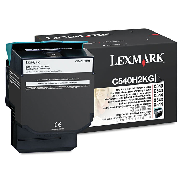 Lexmark C540H2KG Black High Yield Toner Cartridge