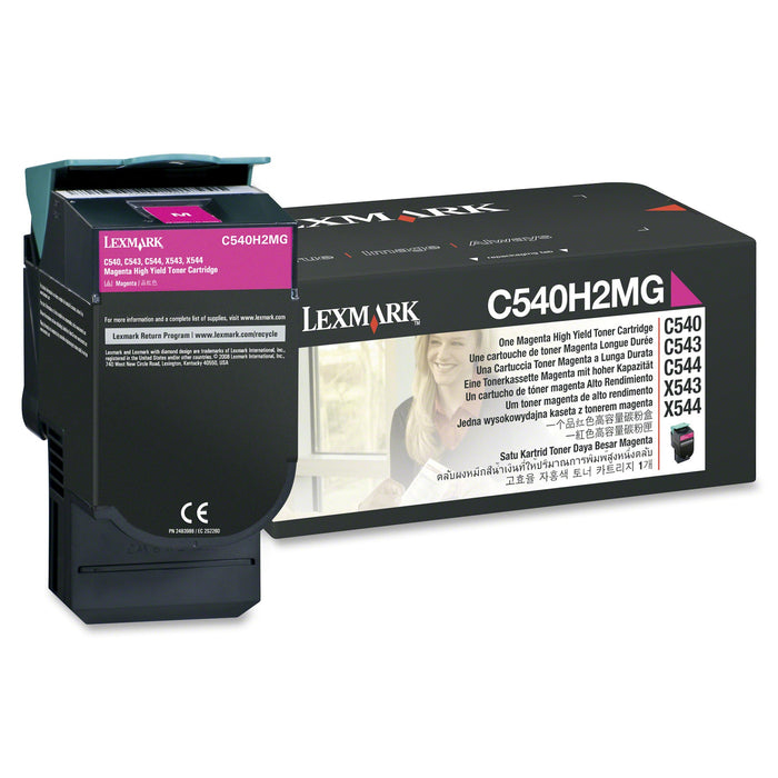Lexmark C540H2MG Magenta High Yield Toner Cartridge