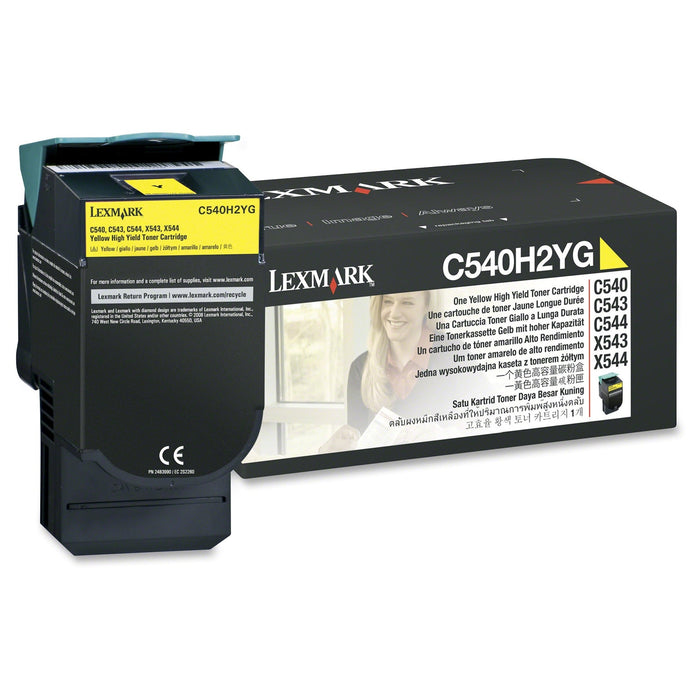Lexmark C540H2YG Yellow High Yield Toner Cartridge