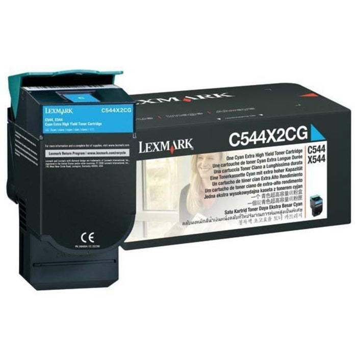 Lexmark C544X2CG Cyan Extra High Yield Toner Cartridge