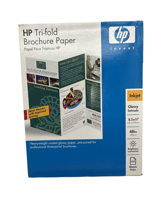 HP C7020A  Glossy Tri-fold Brochure Paper