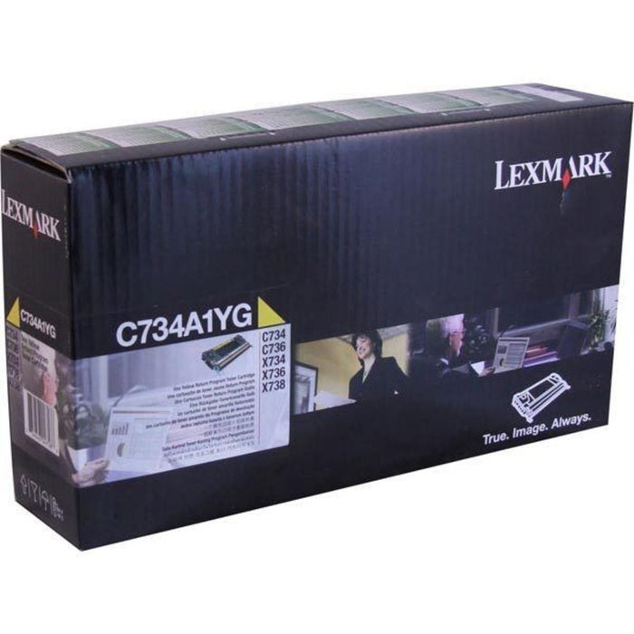 Lexmark C734A1YG Yellow Return Program Toner Cartridge