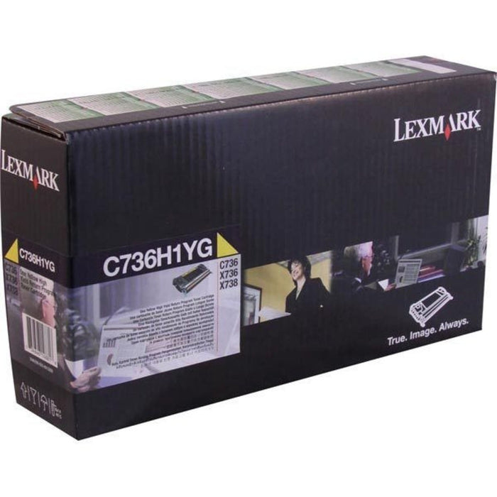 Lexmark C736H1YG Yellow High Yield Return Program Toner Cartridge