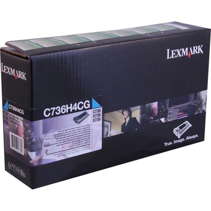 Lexmark C736H4CG Cyan High Yield Return Program Toner Cartridge