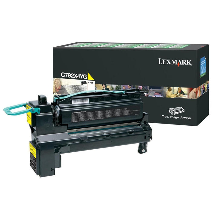 Lexmark C792X4YG Yellow Extra High Yield Return Program Toner Cartridge