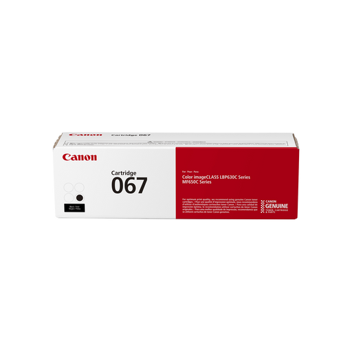 Canon 067 5102C001 black toner cartridge retail box