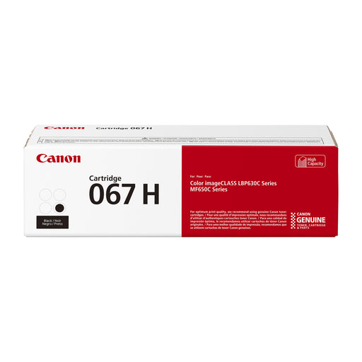 Canon 067H 5106C001 black toner cartridge retail box