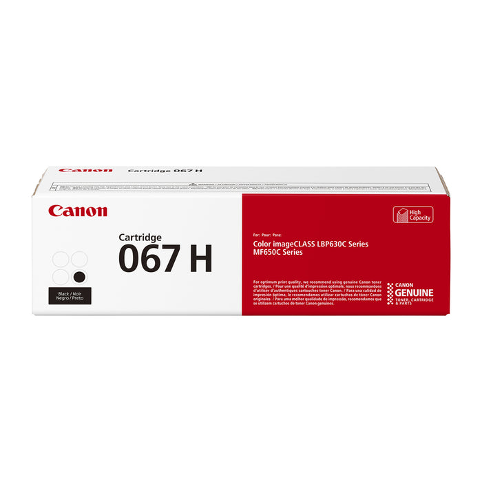 Canon 067H 5106C001 black toner cartridge retail box