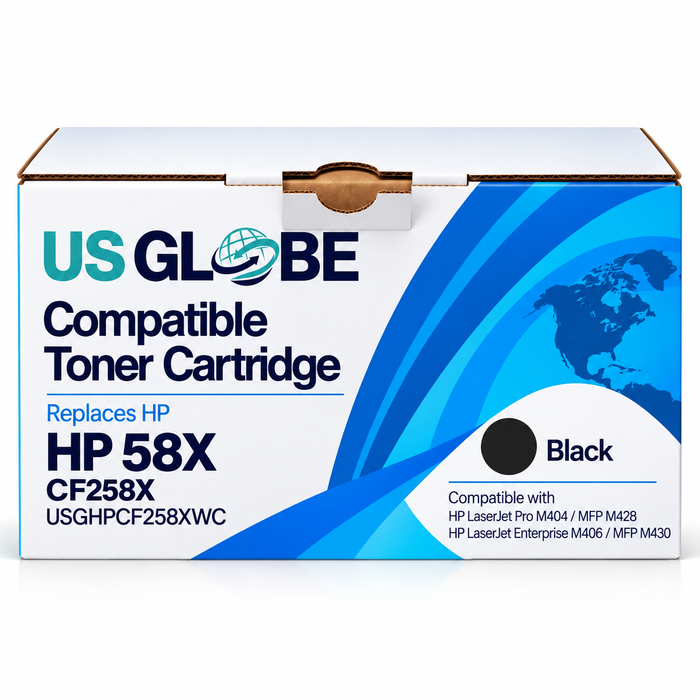 US Globe HP 58 (USGHPCF258XWC) Black Compatible Non-OEM Toner Cartridge - High Yield