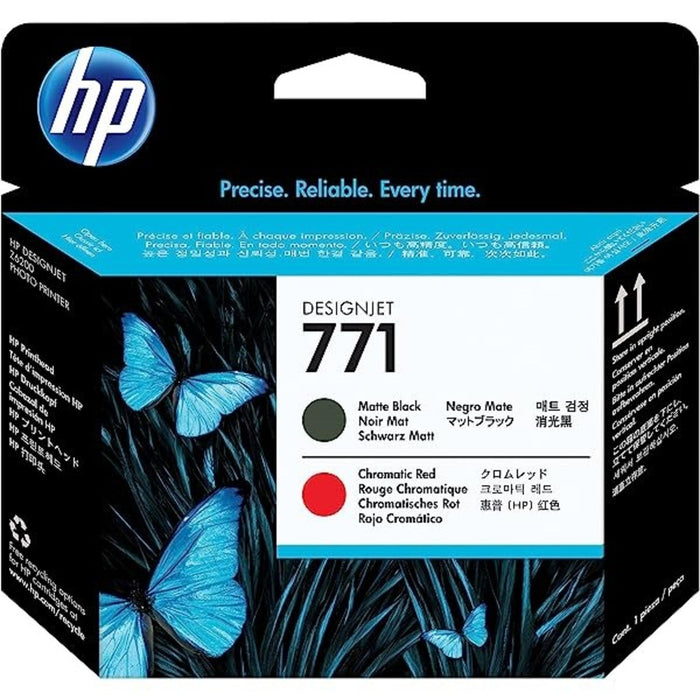 HP CE017A Matte Black / Red Printhead