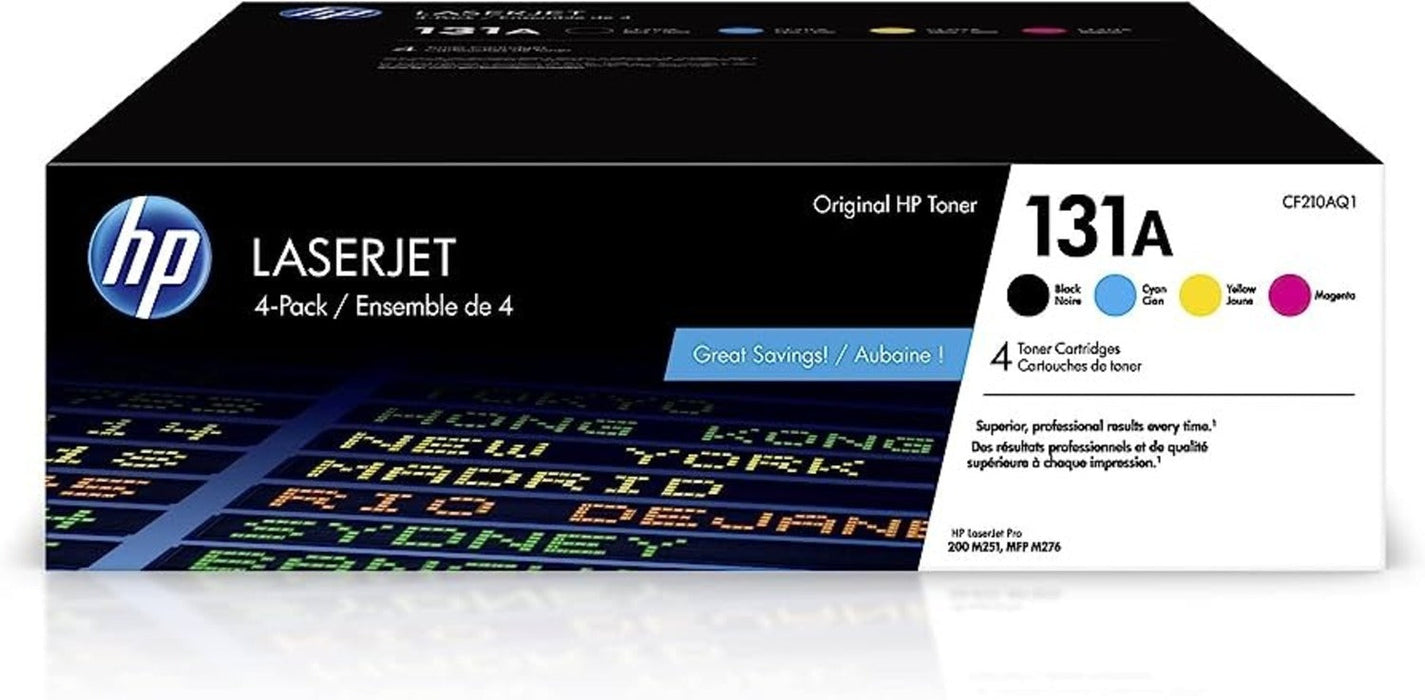 HP CF210AQ1 Cyan / Magenta / Yellow / Black Toner Cartridge Combo Pack
