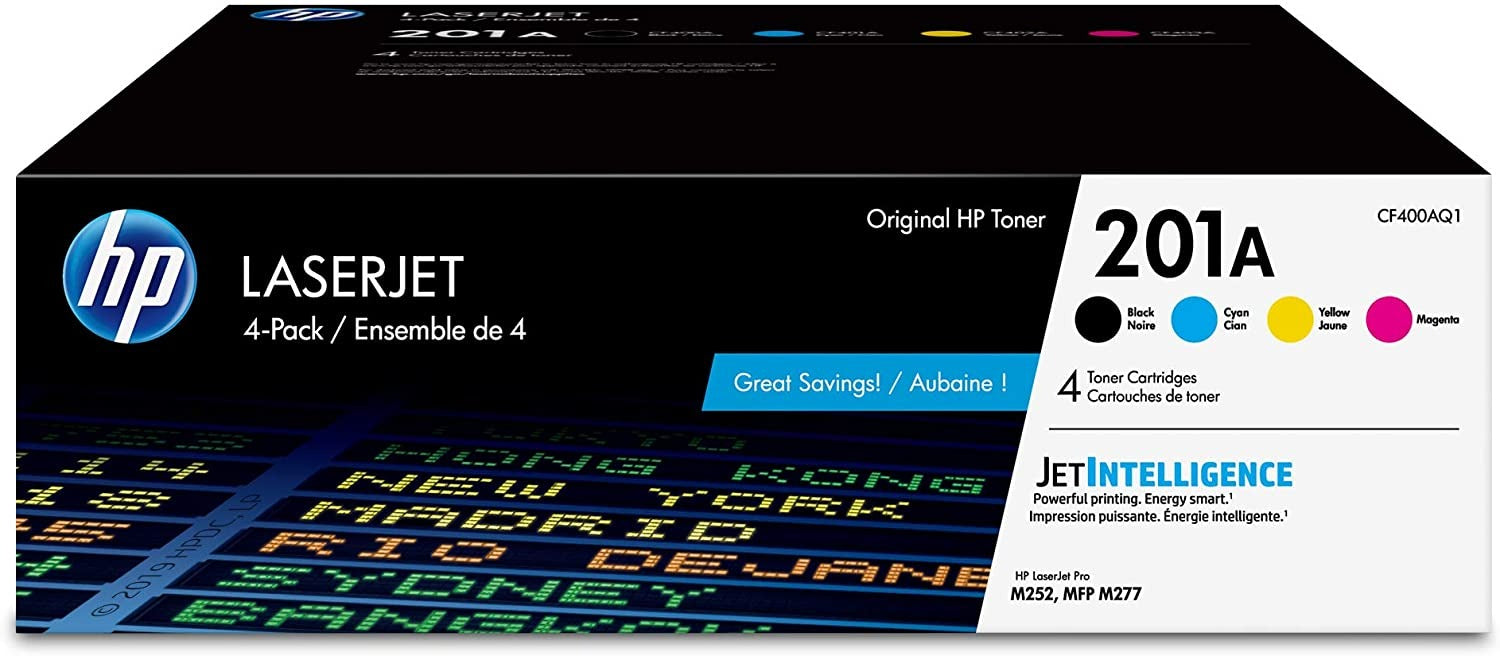 HP CF400AQ1 Cyan / Magenta / Yellow / Black Toner Cartridge Combo Pack