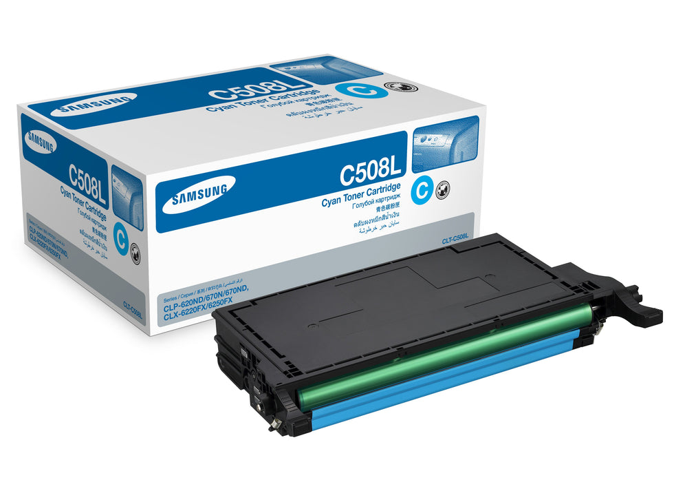 Samsung CLT-C508L Cyan High Yield Toner Cartridge