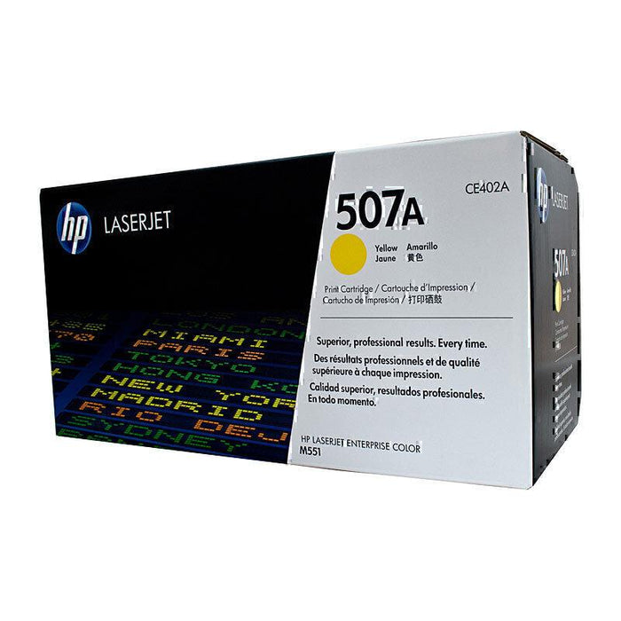 HP 507A CE402A Yellow Standard Yield Original LaserJet Toner Cartridge – 6,000 Pages
