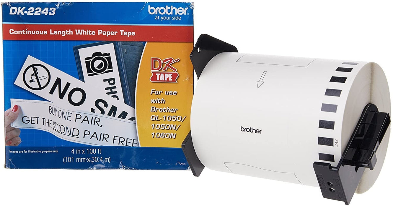 Brother DK-2243 Black On White Continuous Length Paper Label 101mm (4)