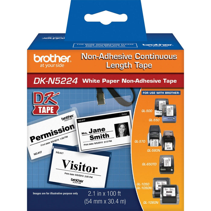Brother DK-N5224 Black On White Black on White Non-Adhesive Continuous Length Paper Label Tape 54mm (2)