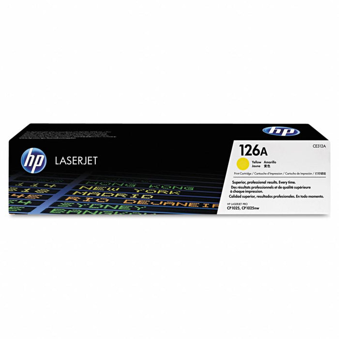HP 126A CE312A Yellow Standard Yield Original LaserJet Toner Cartridge – 1,000 Pages