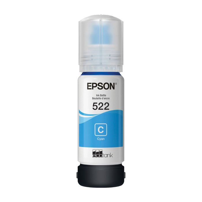 Epson 522 T522220-S Cyan Ultra-High Capacity Original Ink Cartridge — front-facing retail box