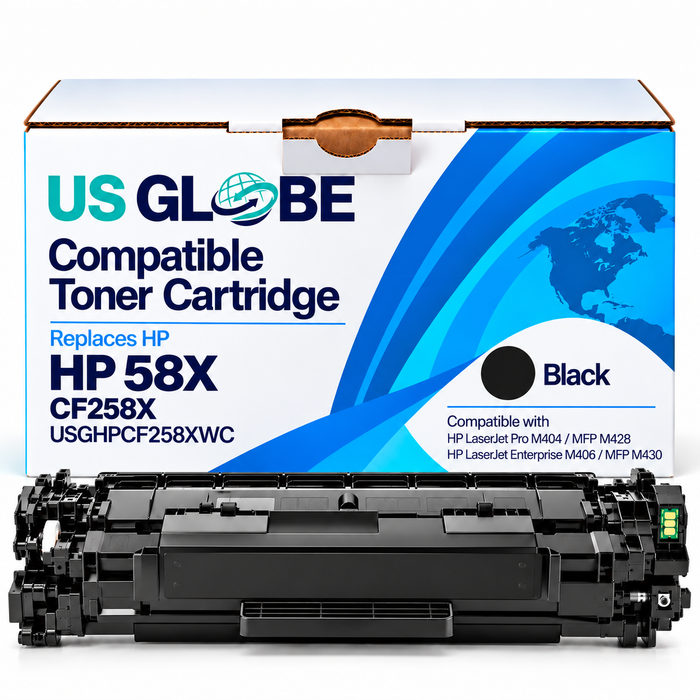 US Globe HP 58 (USGHPCF258XWC) Black Compatible Non-OEM Toner Cartridge - High Yield