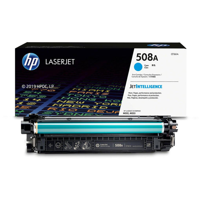 HP 508A CF361A Cyan Standard Yield Original LaserJet Toner Cartridge