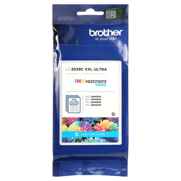 Brother LC3039C Cyan Ultra High-Yield INKvestment Tank Original Ink Cartridge