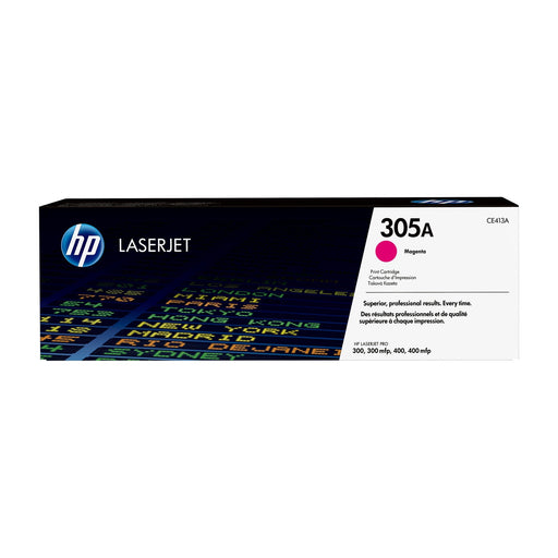 HP 305A CE413A Magenta Standard-Yield Original Toner Cartridge - Up to 2,600 Pages - primary product image