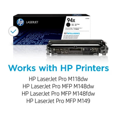 HP 94X CF294X Black High Yield Original LaserJet Toner Cartridge – 2,800 Pages