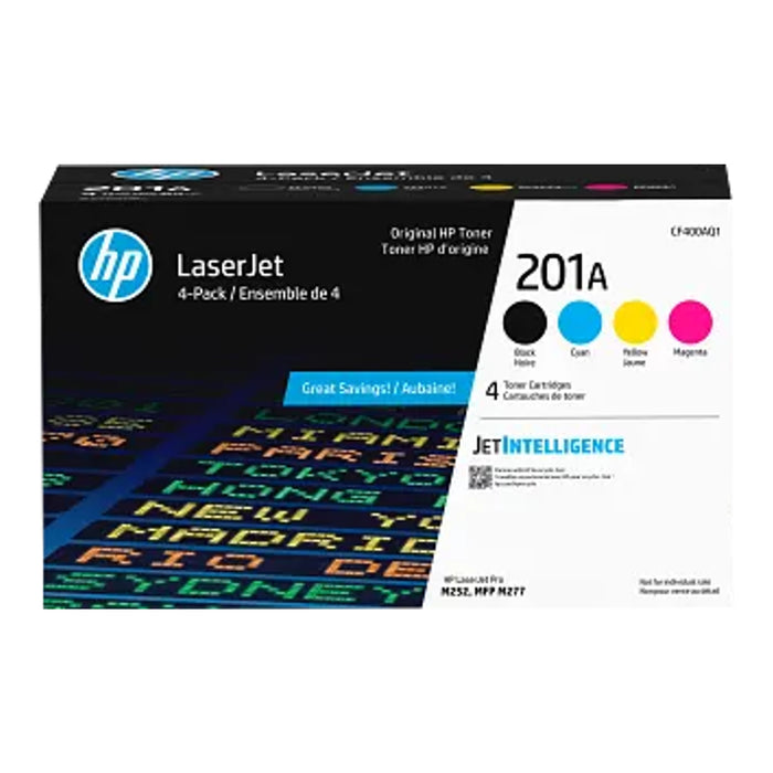 HP HP 201A (CF400AQ1) Black/Cyan/Magenta/Yellow Standard Yield Original OEM Toner Cartridge