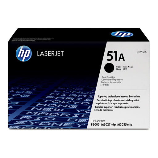 HP 51A Q7551A black original LaserJet toner cartridge retail box
