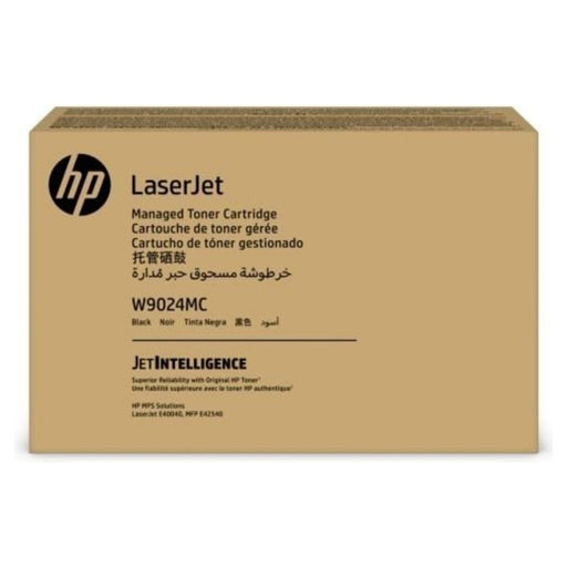 HP W9024MC black high-yield managed original LaserJet toner cartridge retail box