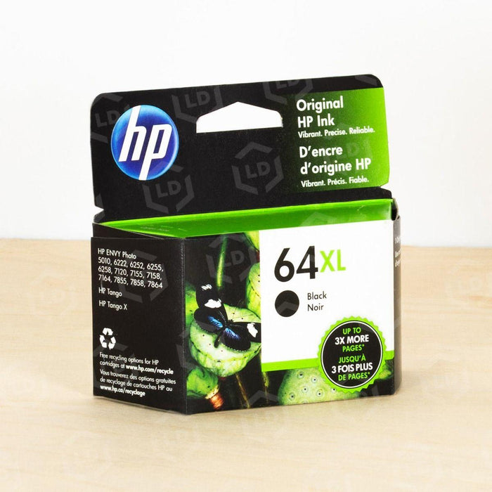 HP 64XL High-Yield Black Original Ink Cartridge — N9J92AN
