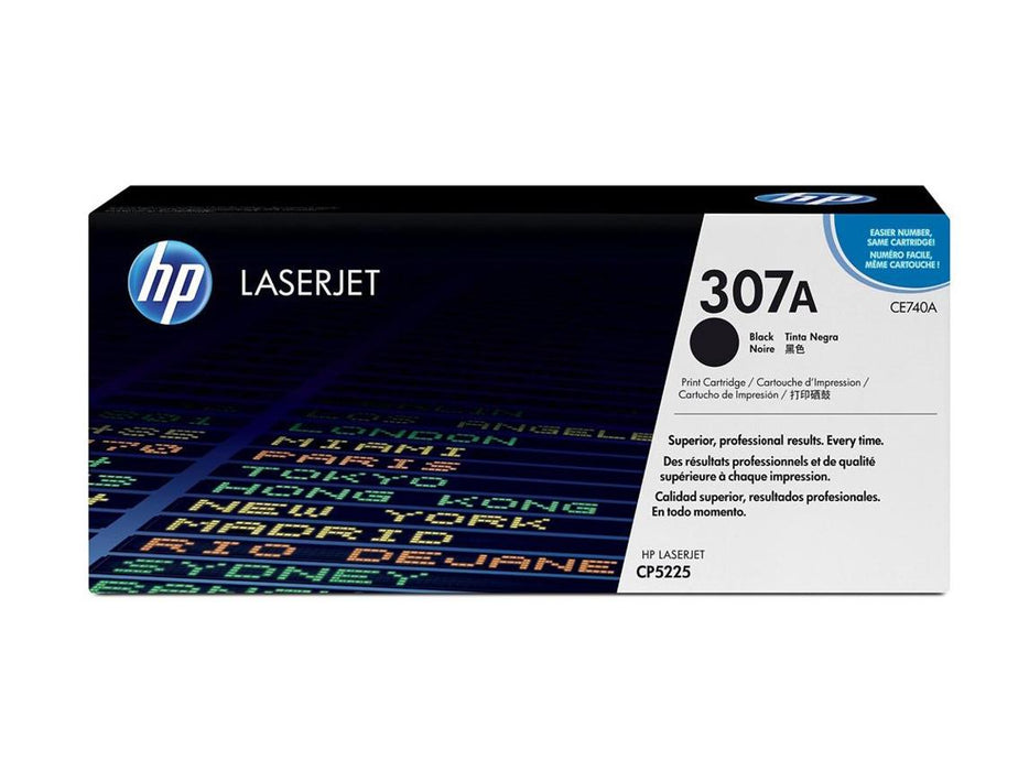 HP 307A CE740A Black Standard Yield Original LaserJet Toner Cartridge – 7,000 Pages