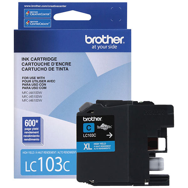 Brother LC103C Cyan High Yield Ink Cartridge