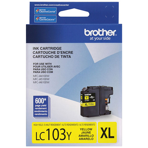 Brother LC103Y Yellow High Yield Ink Cartridge