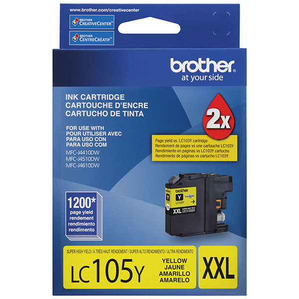 Brother LC105Y Yellow Super High Yield Ink Cartridge