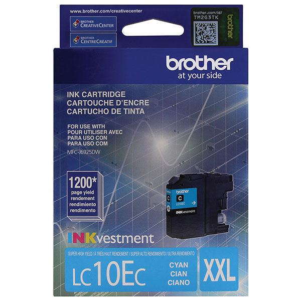 Brother LC10EC Cyan Super High Yield Ink Cartridge